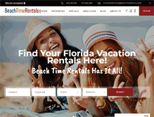 Tablet Screenshot of beachtimerentals.com